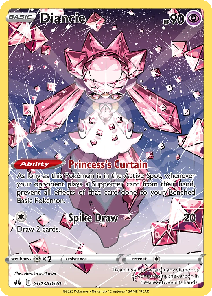 Diancie GG13/070 Crown Zenith Galarian Gallery (Holo)