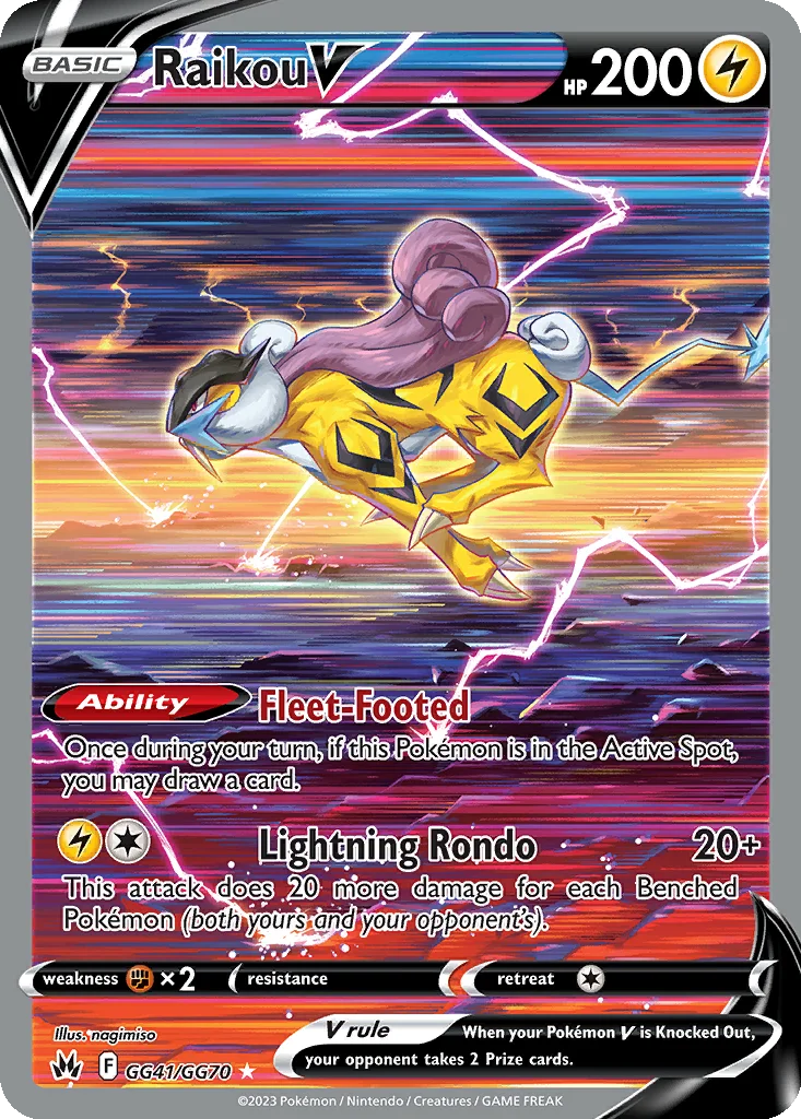 Raikou V GG41/070 Crown Zenith Galarian Gallery (Holo)