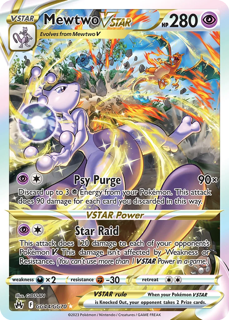 Mewtwo VSTAR GG44/070 Crown Zenith Galarian Gallery (Holo)
