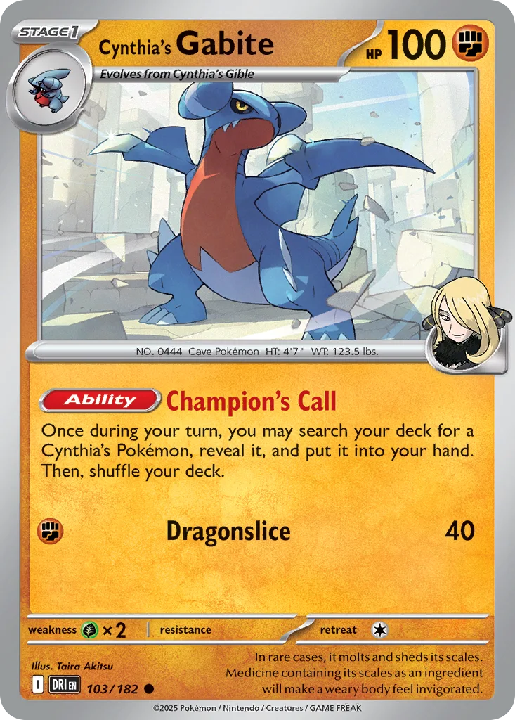 Cynthia's Gabite 103/182 SV10: Destined Rivals (Normal)