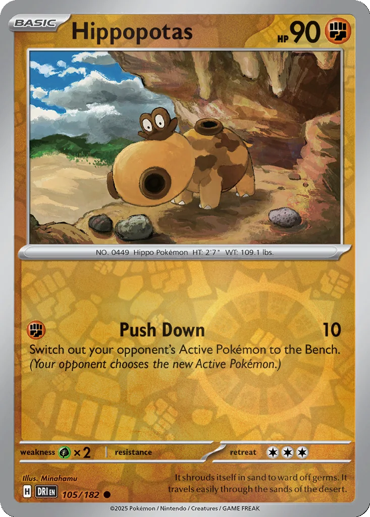 Hippopotas 105/182 Destined Rivals (Reverse holo)