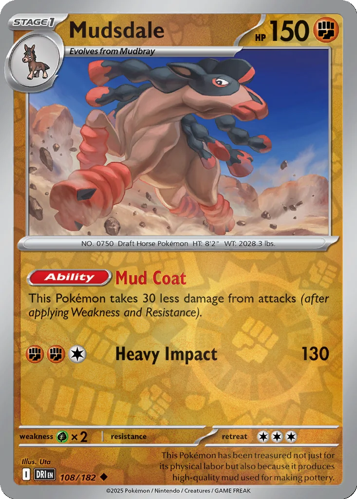 Mudsdale 108/182 SV10: Destined Rivals (Reverse holo)