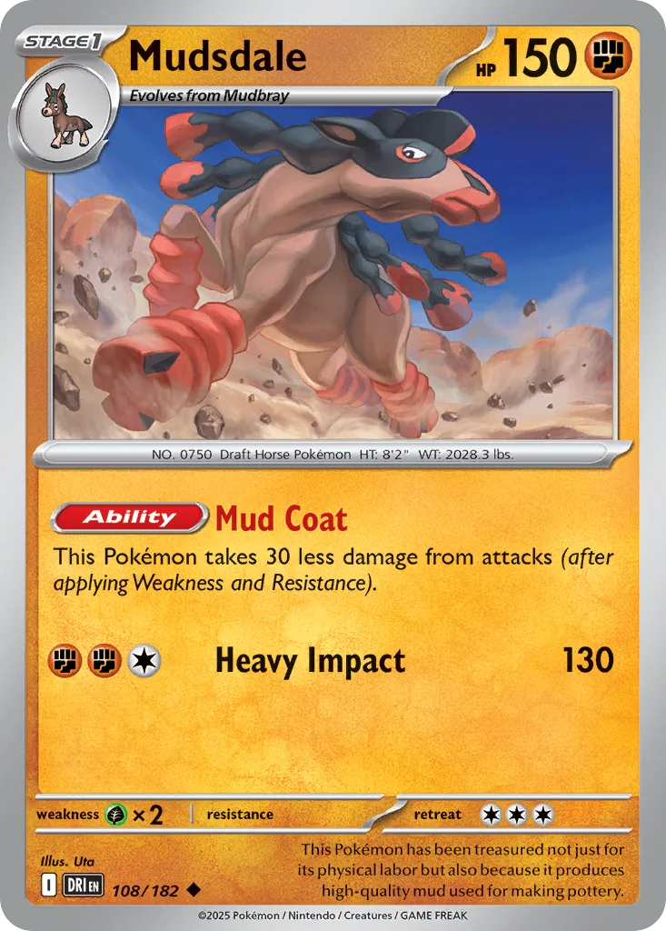 Mudsdale 108/182 SV10: Destined Rivals (Normal)