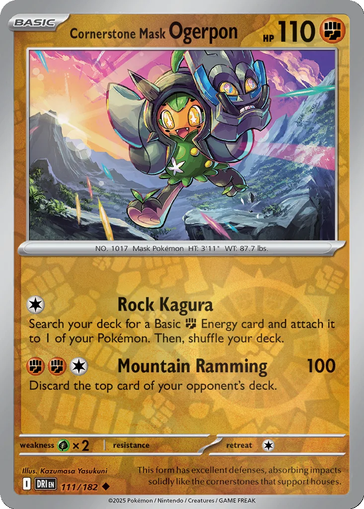 Cornerstone Mask Ogerpon 111/182 SV10: Destined Rivals (Reverse holo)