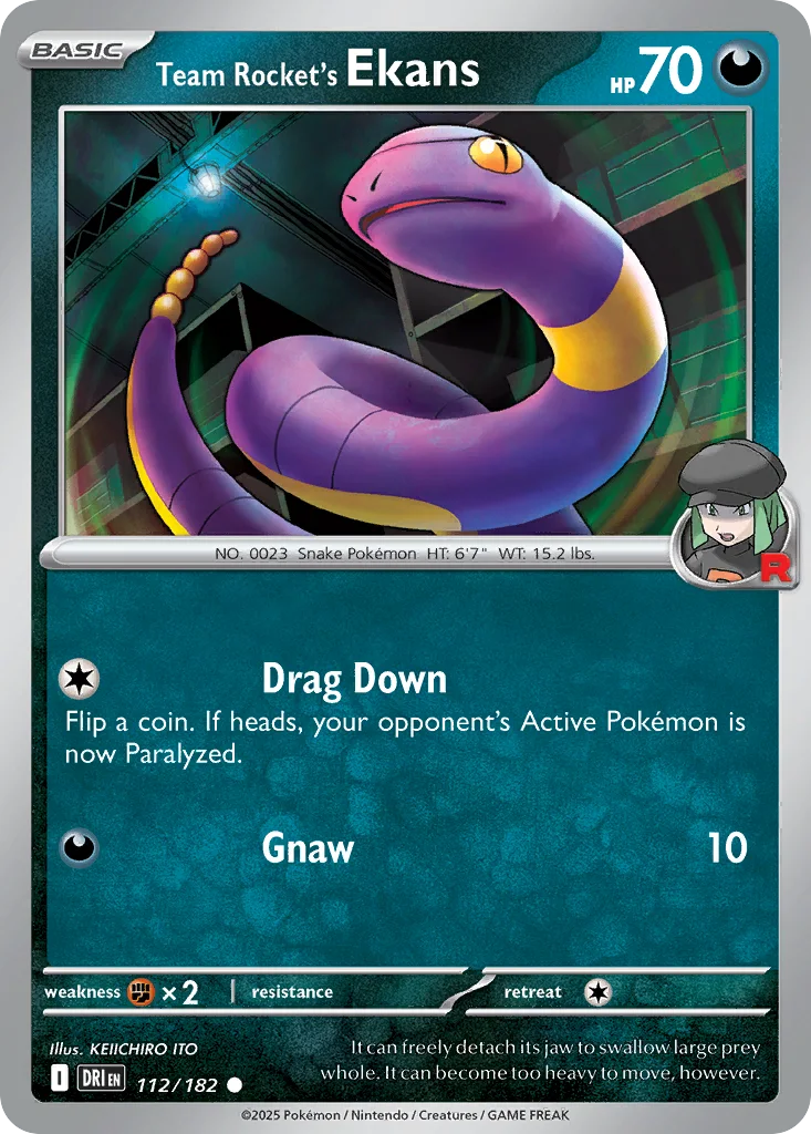 Team Rocket's Ekans 112/182 SV10: Destined Rivals (Normal)