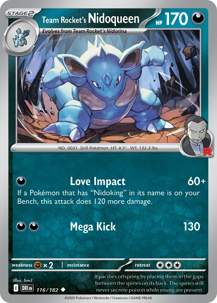 Team Rocket's Nidoqueen 116/182 SV10: Destined Rivals (Normal)