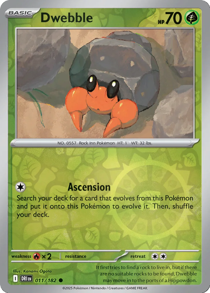 Dwebble 011/182 SV10: Destined Rivals (Reverse holo)