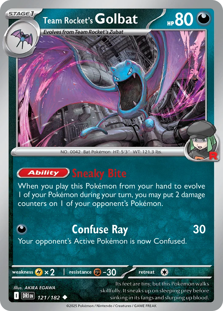 Team Rocket's Golbat 121/182 SV10: Destined Rivals (Normal)