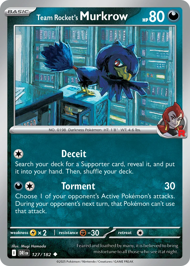 Team Rocket's Murkrow 127/182 SV10: Destined Rivals (Normal)