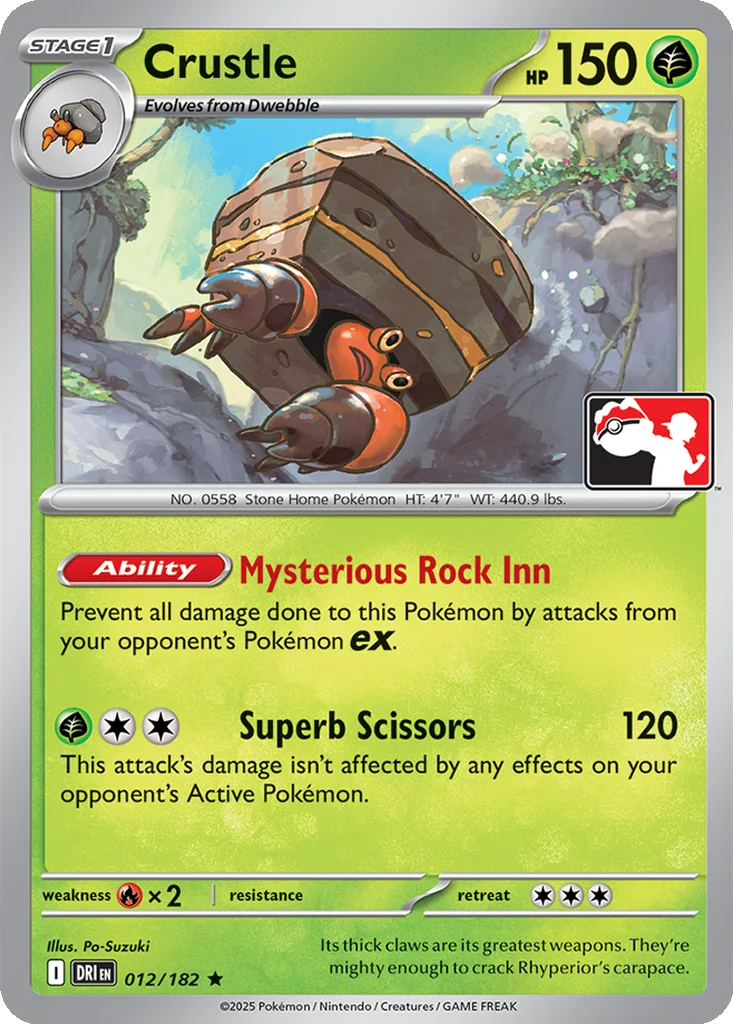 Crustle 012/182 Destined Rivals (Play! Pokémon)