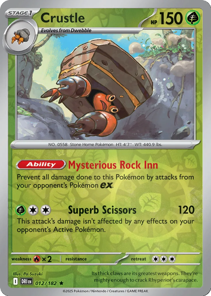 Crustle 012/182 Destined Rivals (Reverse holo)