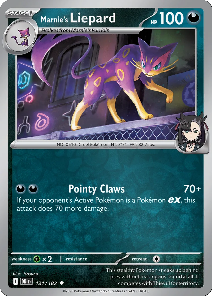 Marnie's Liepard 131/182 Destined Rivals (Reverse holo)