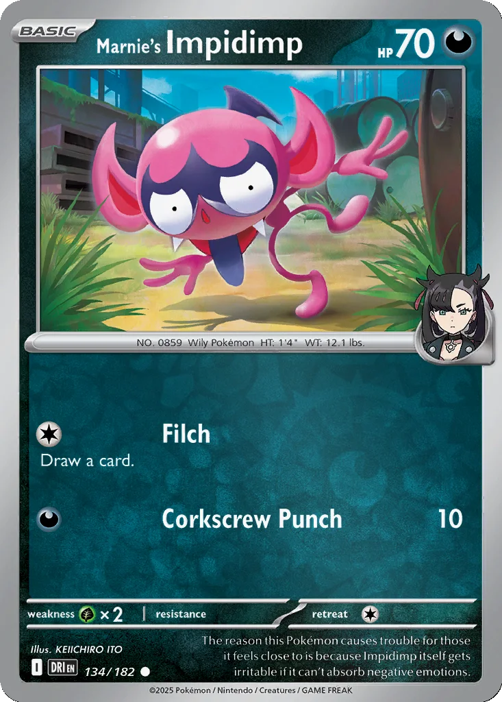Marnie's Impidimp 134/182 Destined Rivals (Reverse holo)