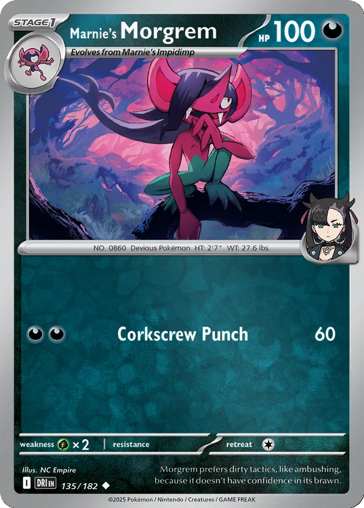Marnie's Morgrem 135/182 Destined Rivals (Reverse holo)