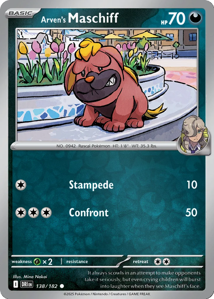 Arven's Maschiff 138/182 Destined Rivals (Reverse holo)