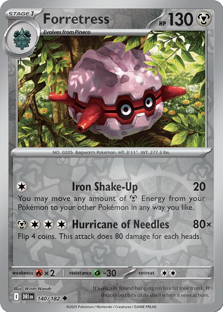 Forretress 140/182 SV10: Destined Rivals (Reverse holo)