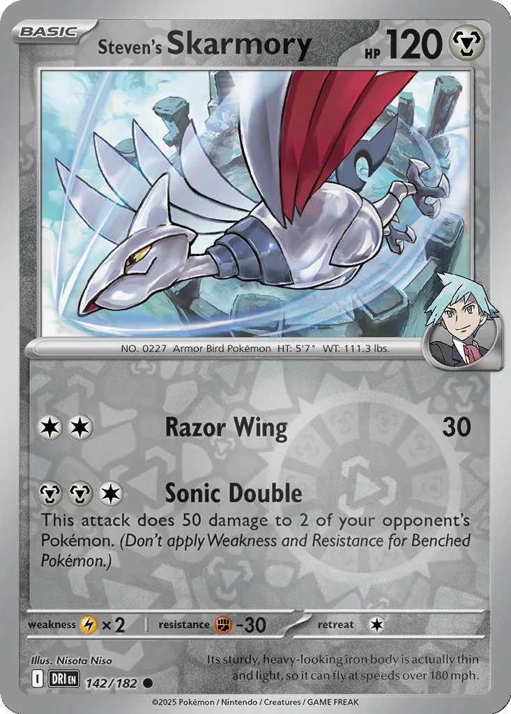Steven's Skarmory 142/182 SV10: Destined Rivals (Reverse holo)