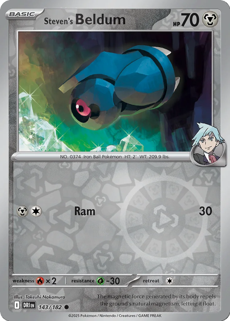 Steven's Beldum 143/182 SV10: Destined Rivals (Reverse holo)