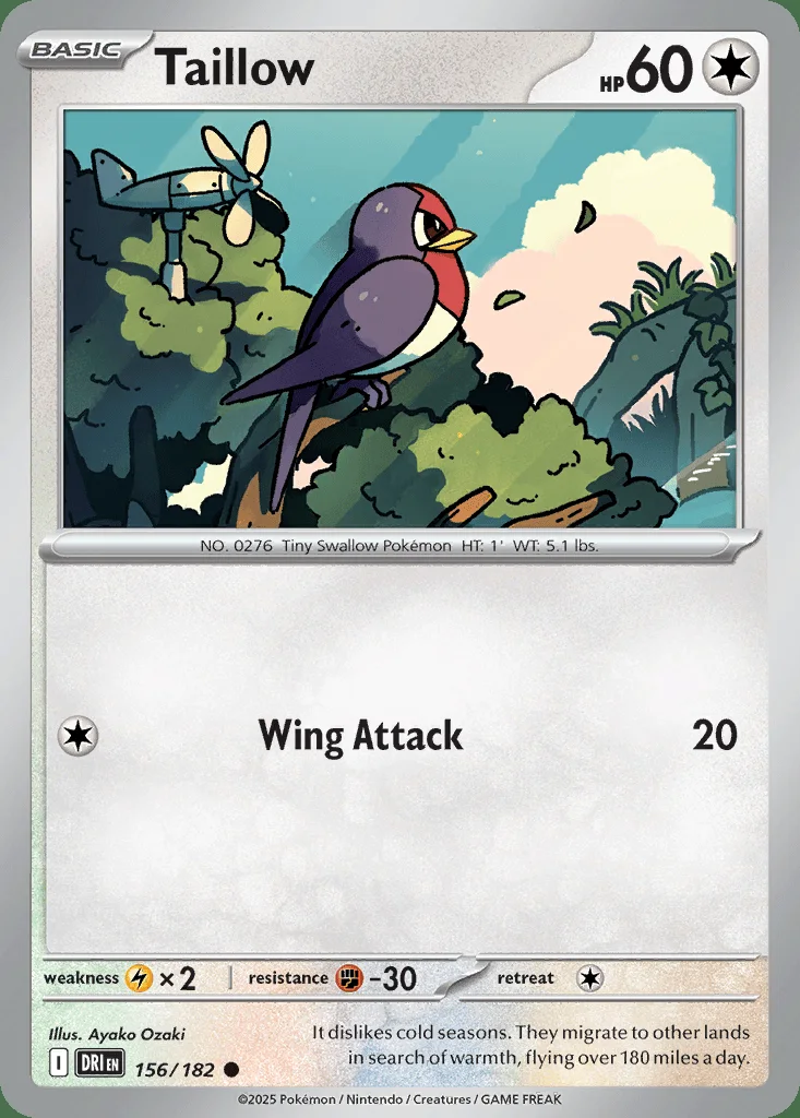 Taillow 156/182 SV10: Destined Rivals (Normal)