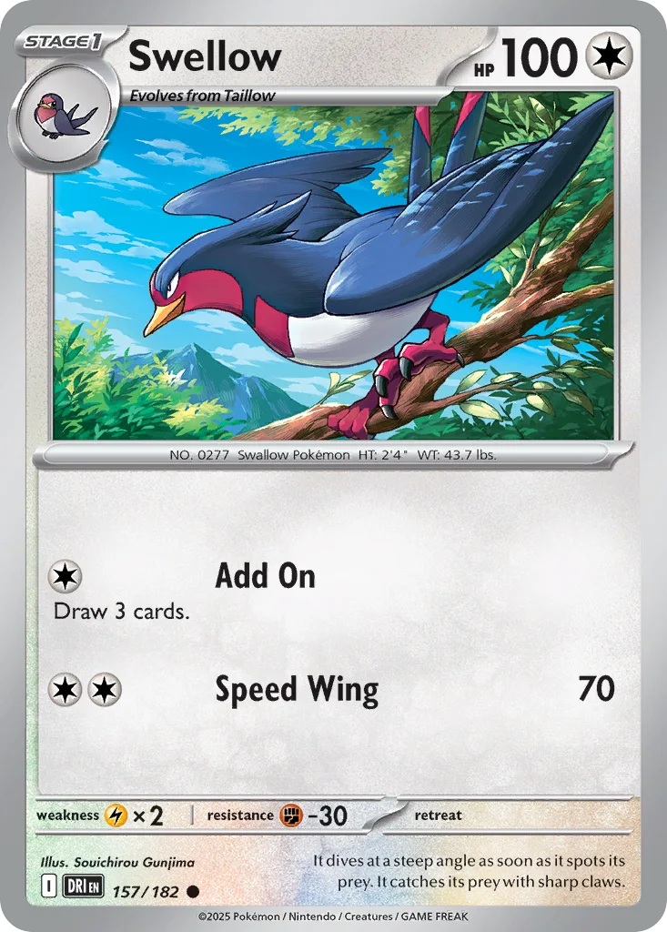Swellow 157/182 SV10: Destined Rivals (Normal)