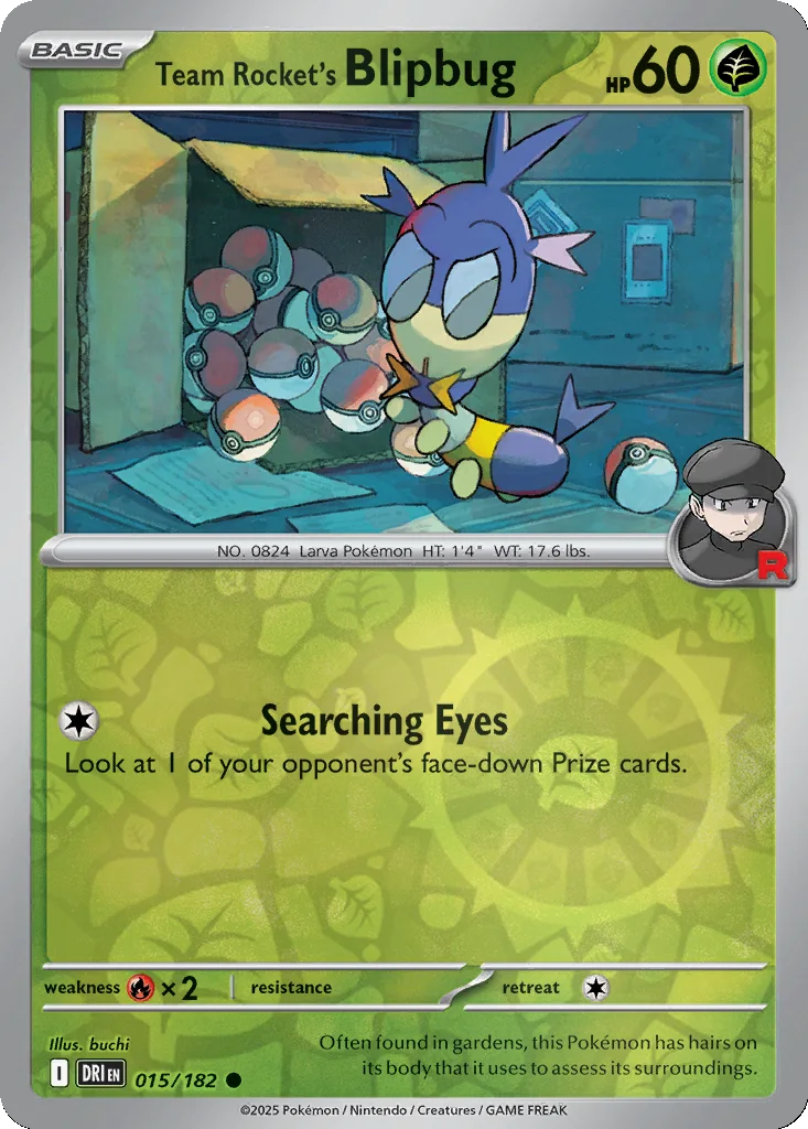 Team Rocket's Blipbug 015/182 SV10: Destined Rivals (Reverse holo)