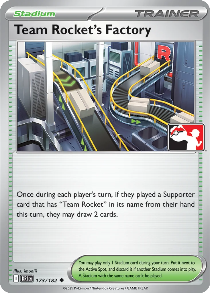 Team Rocket's Factory 173/182 Destined Rivals (Play! Pokémon (Cosmos Holo))