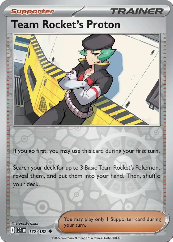 Team Rocket's Proton 177/182 SV10: Destined Rivals (Reverse holo)