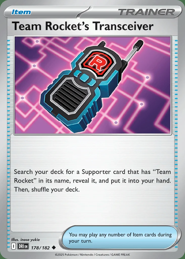 Team Rocket's Transceiver 178/182 SV10: Destined Rivals (Normal)