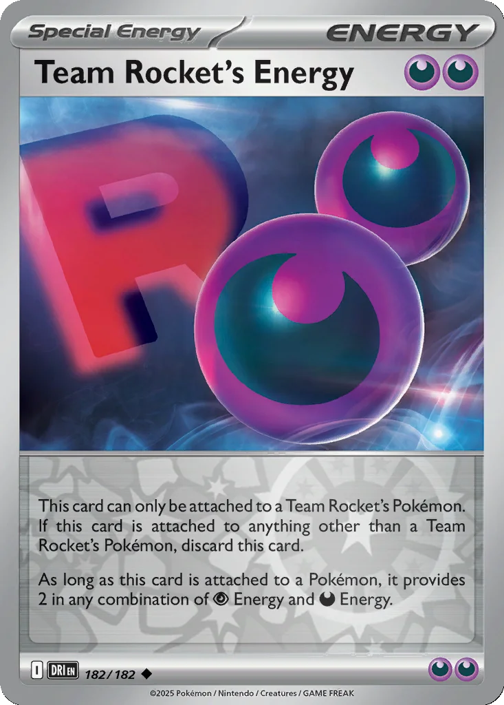 Team Rocket's Energy 182/182 SV10: Destined Rivals (Reverse holo)