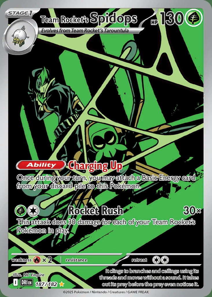 Team Rocket's Spidops 187/182 Destined Rivals (Holo)