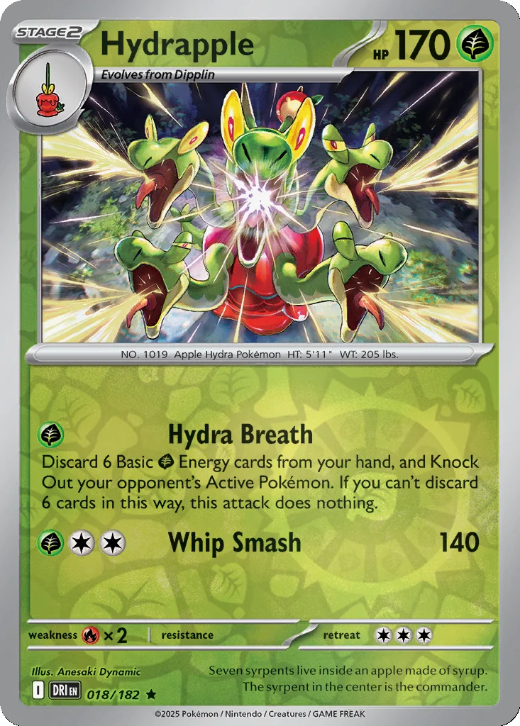 Hydrapple 018/182 Destined Rivals (Reverse holo)