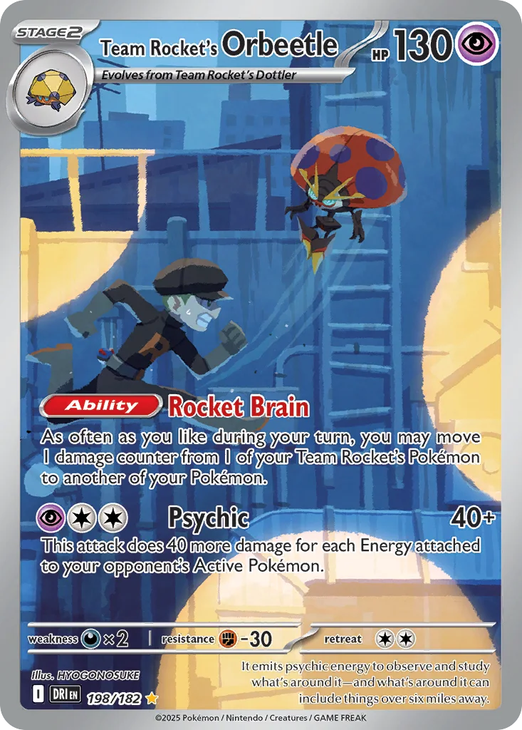 Team Rocket's Orbeetle 198/182 Destined Rivals (Holo)