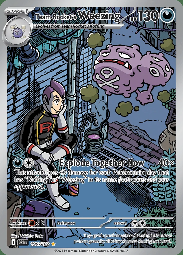 Team Rocket's Weezing 199/182 Destined Rivals (Holo)