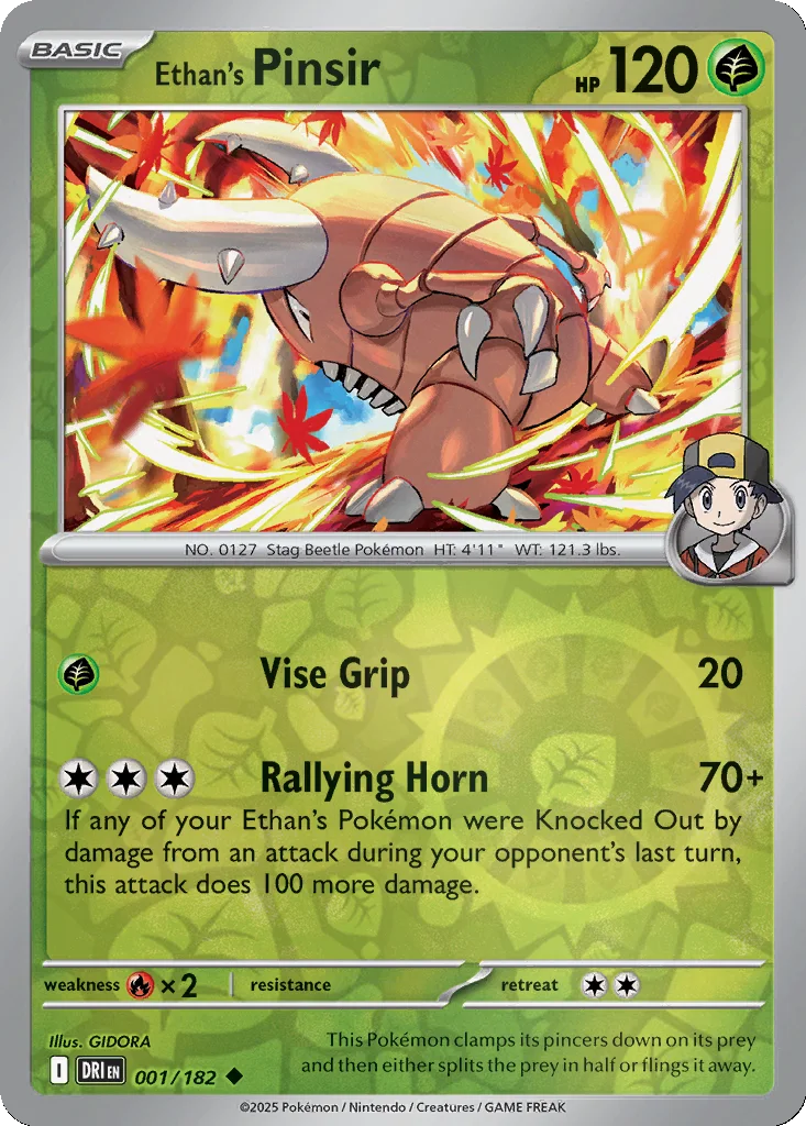 Ethan's Pinsir 001/182 SV10: Destined Rivals (Reverse holo)