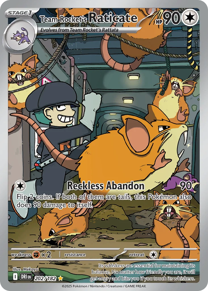 Team Rocket's Raticate 202/182 Destined Rivals (Holo)