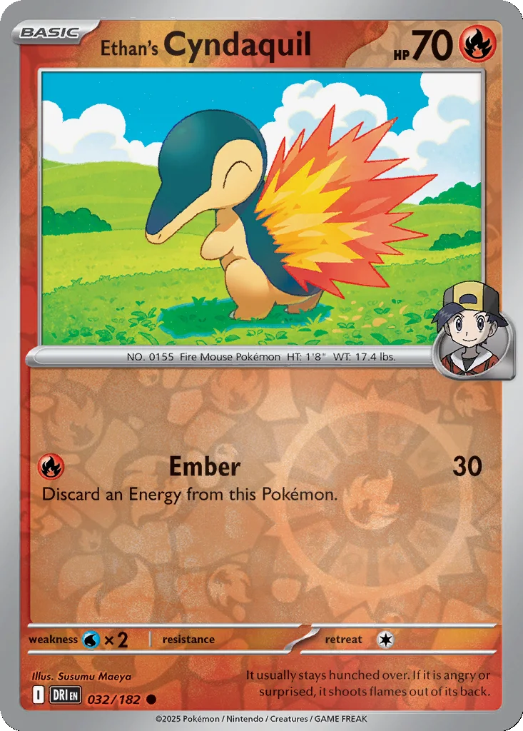 Ethan's Cyndaquil 032/182 Destined Rivals (Reverse holo)