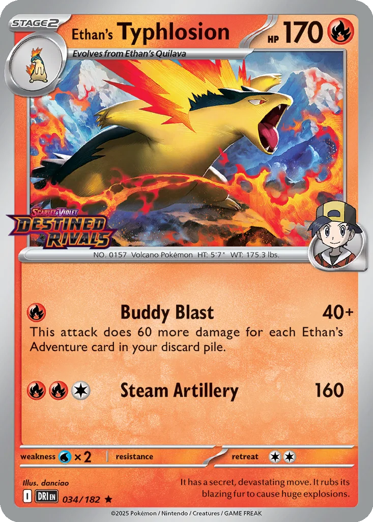 Ethan's Typhlosion 034/182 Destined Rivals (Expansion Stamp)