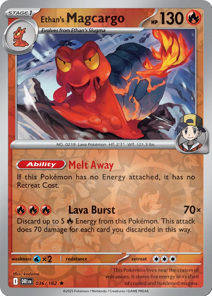 Ethan's Magcargo 036/182 Destined Rivals (Reverse holo)