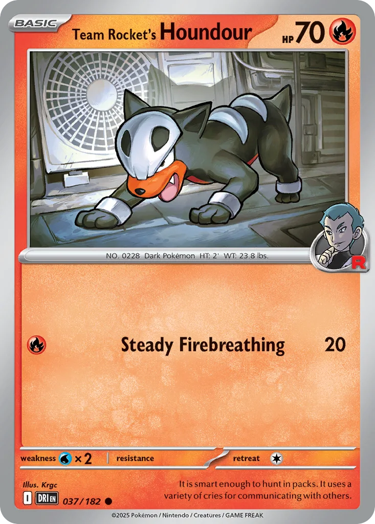 Team Rocket's Houndour 037/182 SV10: Destined Rivals (Normal)