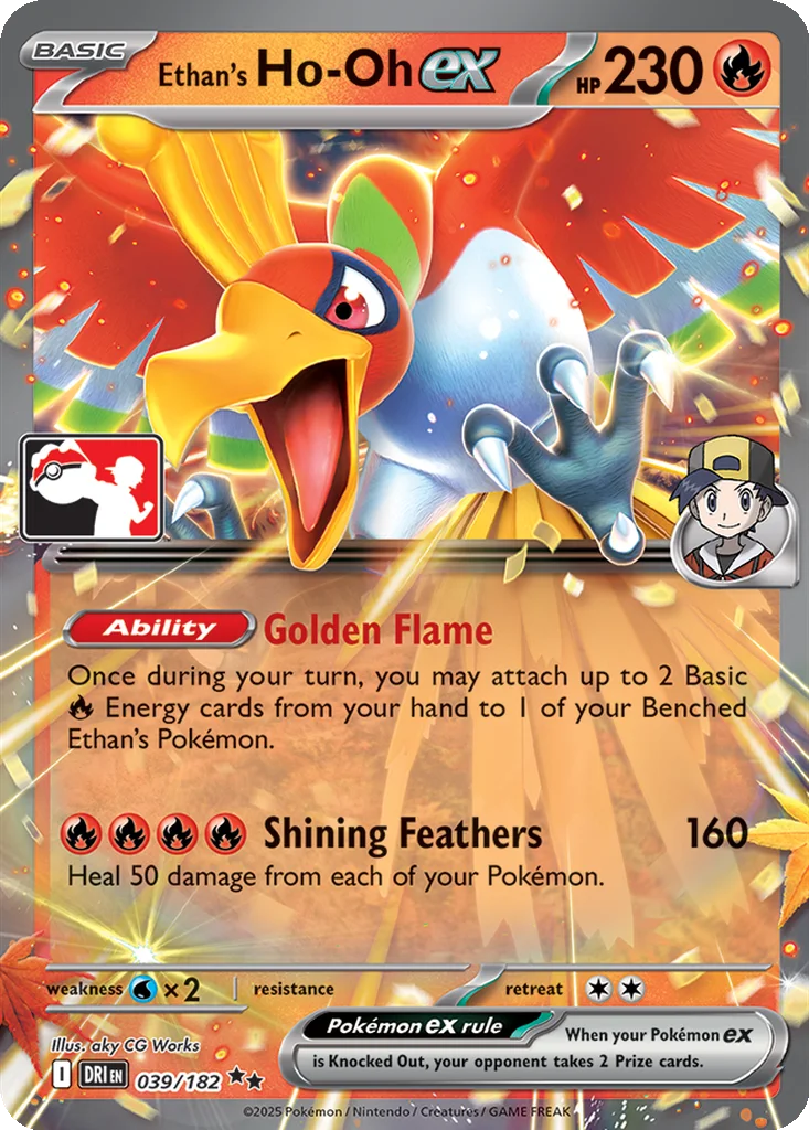 Ethan's Ho-Oh ex 039/182 Destined Rivals (Play! Pokémon)