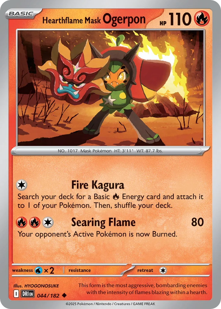 Hearthflame Mask Ogerpon 044/182 SV10: Destined Rivals (Normal)