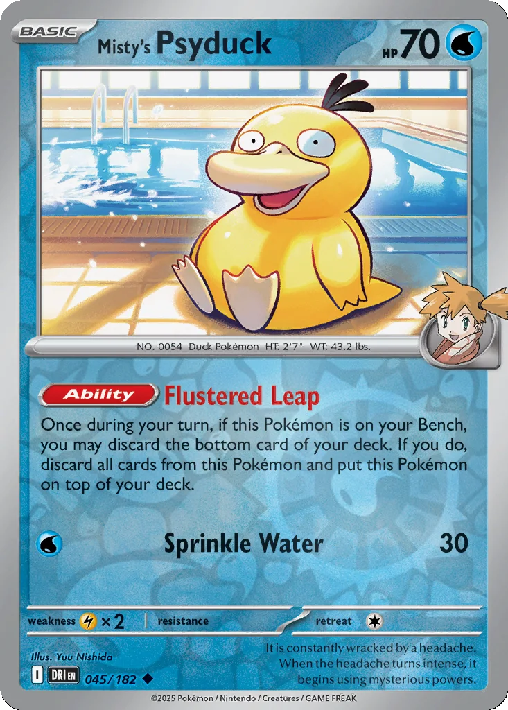 Misty's Psyduck 045/182 Destined Rivals (Reverse holo)