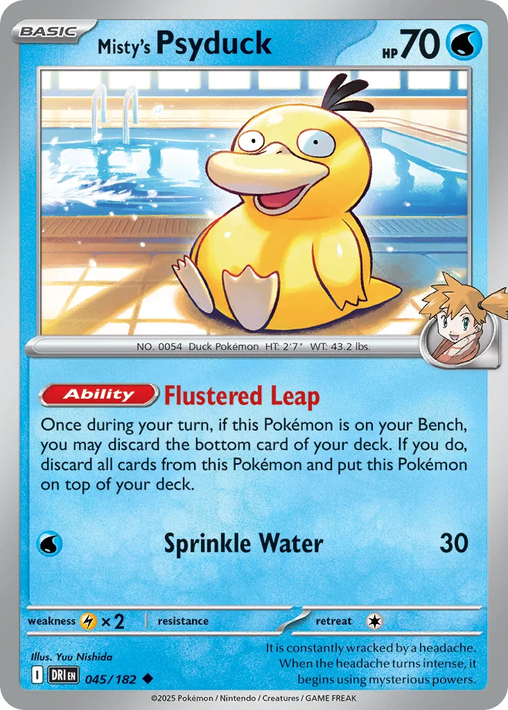 Misty's Psyduck 045/182 SV10: Destined Rivals (Normal)