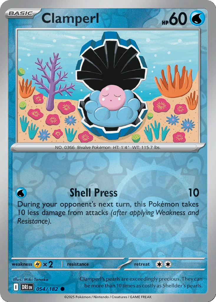 Clamperl 054/182 SV10: Destined Rivals (Reverse holo)