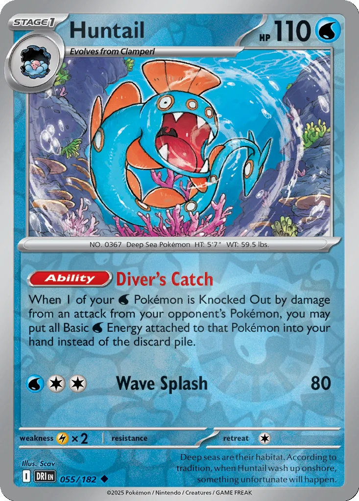 Huntail 055/182 SV10: Destined Rivals (Reverse holo)