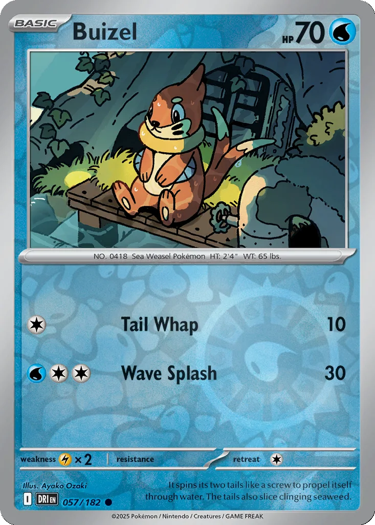 Buizel 057/182 Destined Rivals (Reverse holo)