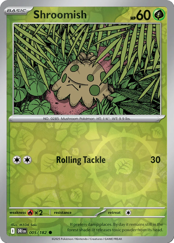 Shroomish 005/182 Destined Rivals (Reverse holo)