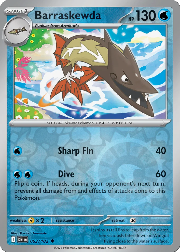 Barraskewda 063/182 Destined Rivals (Reverse holo)