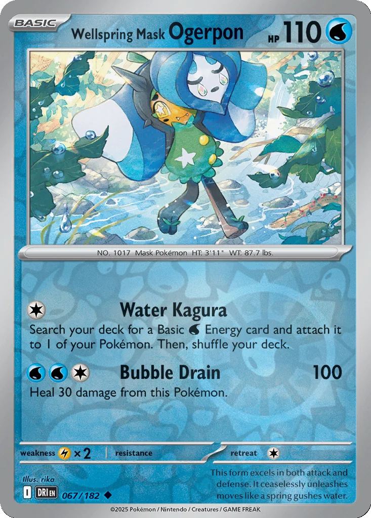 Wellspring Mask Ogerpon 067/182 SV10: Destined Rivals (Reverse holo)