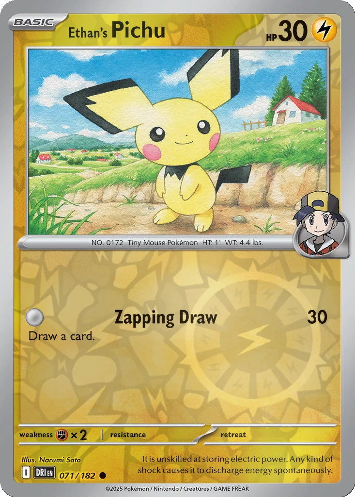 Ethan's Pichu 071/182 SV10: Destined Rivals (Reverse holo)